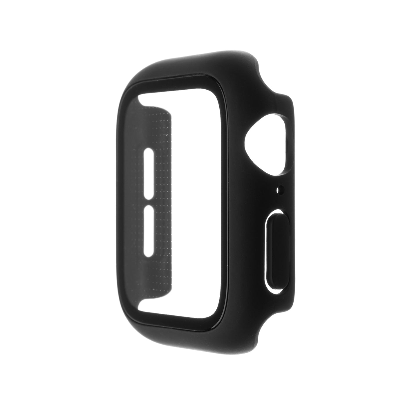 Etui ochronne FIXED Pure + ze szkłem hartowanym do Apple Watch 44 mm, czarne