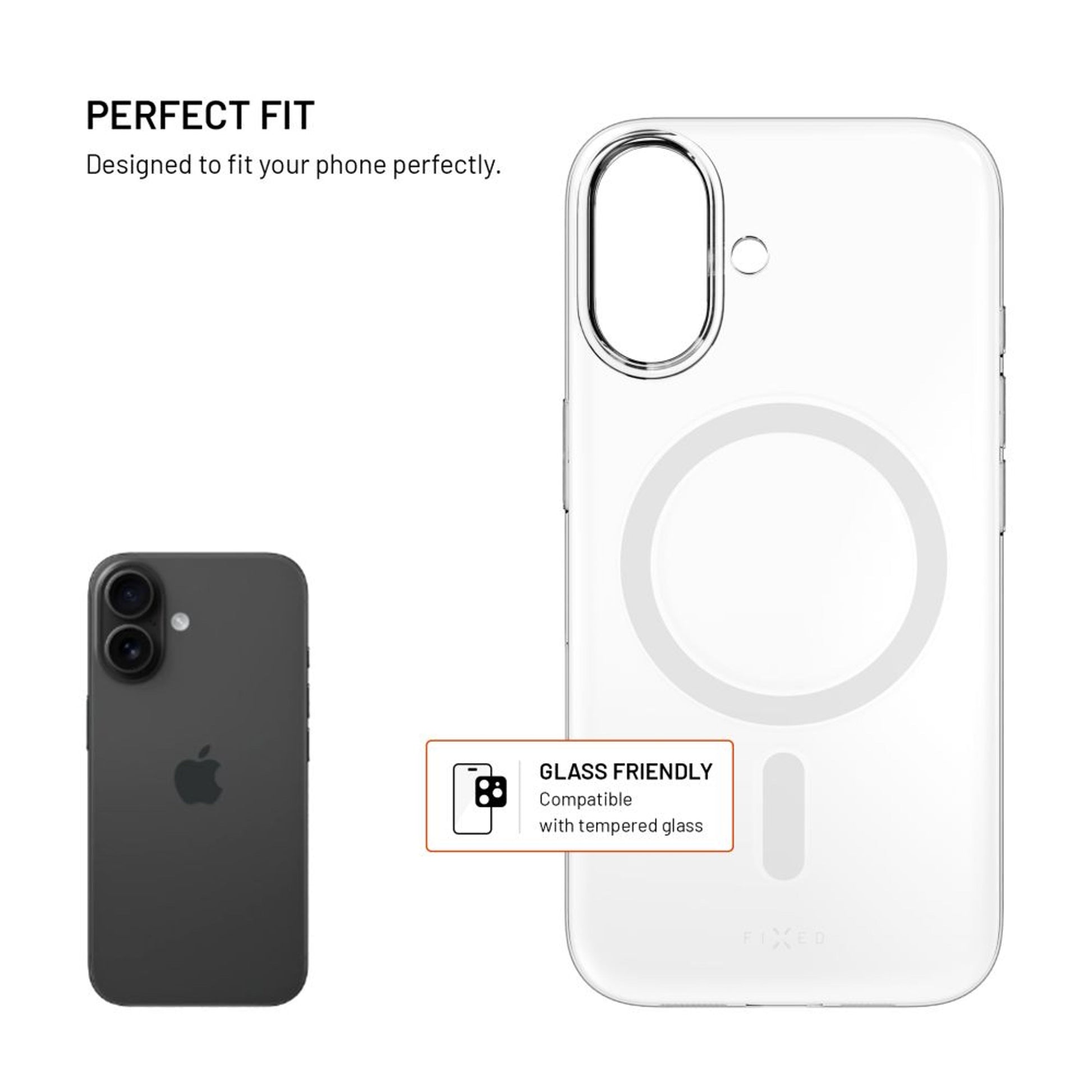 Zadní kryt FIXED MagShell s podporou Magsafe pro Apple iPhone 17, čirý - FIXED
