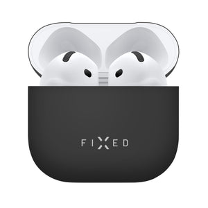 Ultratenké silikónové púzdro FIXED Silky pre Apple AirPods 4, čierne