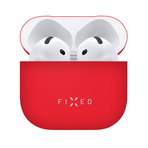 Ultratenké silikónové púzdro FIXED Silky pre Apple AirPods 4, červené