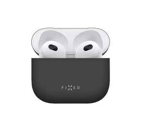 Ultratenké silikónové púzdro FIXED Silky pre Apple Airpods 3, čierne