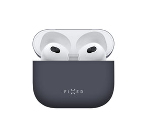 Ultratenké silikónové púzdro FIXED Silky pre Apple Airpods 3, modré
