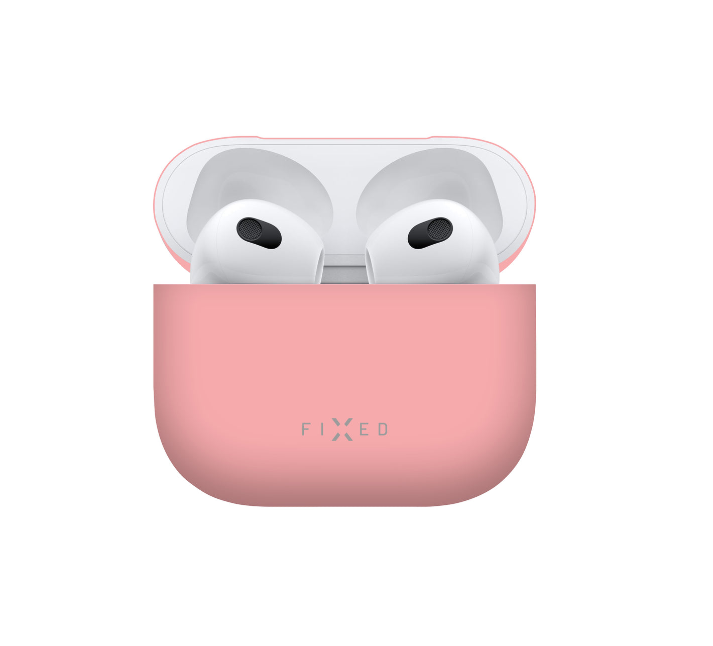 Ultratenké silikonové pouzdro FIXED Silky pro Apple Airpods 3, růžové