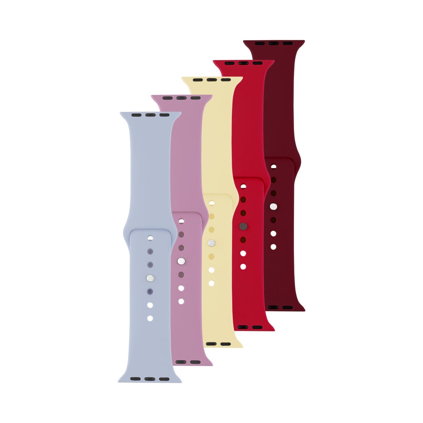 5x set silikonových řemínků FIXED Silicone Strap pro Apple Watch 42/44/45/46/49mm v různých barvách, variace 3