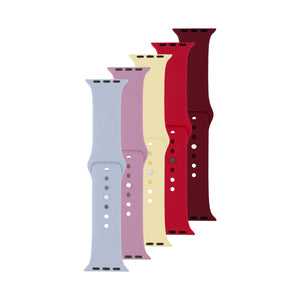 FIXED Silicone Strap Set for Apple Watch 42/44/45/46/49mm, set of 5 pieces of different colors, variation 3