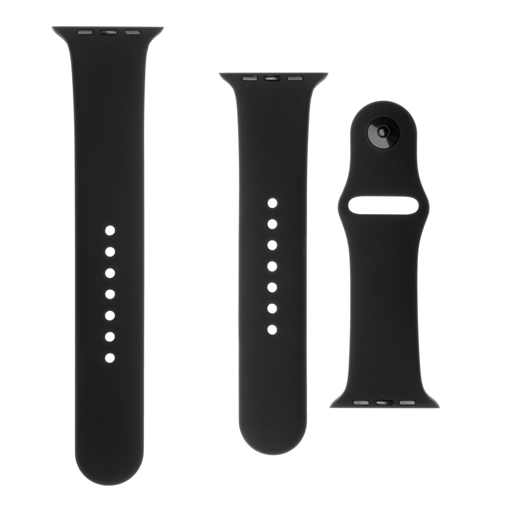 Set silikonových řemínků FIXED Silicone Strap pro Apple Watch 42/44/45/49mm, černý - FIXED