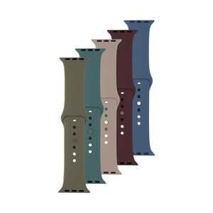 FIXED Silicone Strap Set for Apple Watch 38/40/41 mm, set of 5 pieces of different colors, variation 1