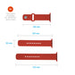 Set silikonových řemínků FIXED Silicone Sporty Strap pro Apple Watch Ultra 49mm, červený