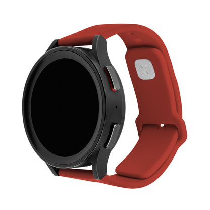 FIXED Silicone Sporty Strap Set mit Quick Release 20mm für Smartwatch, Rot