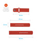 FIXED Silicone Sporty Strap Set with Quick Release 20mm for Smartwatch, Red