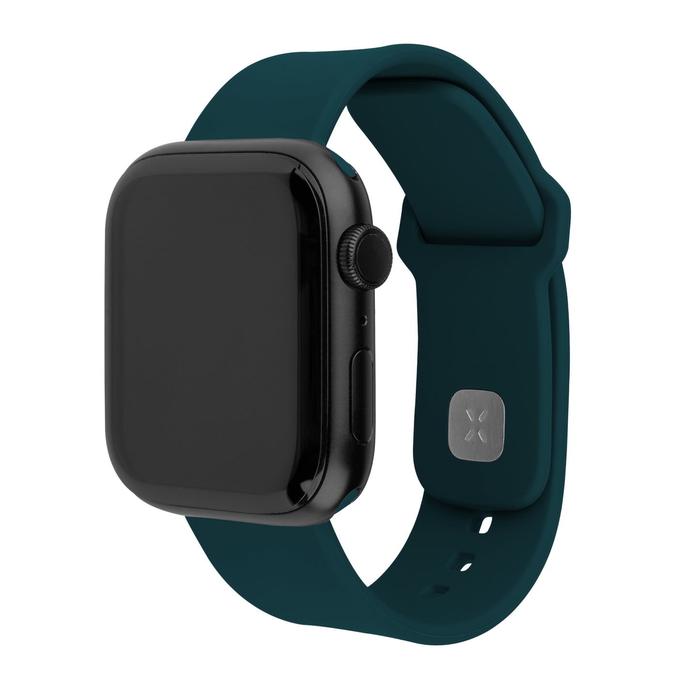 Set silikonových řemínků FIXED Silicone Sporty Strap pro Apple Watch 42/44/45/46mm, tmavě zelený