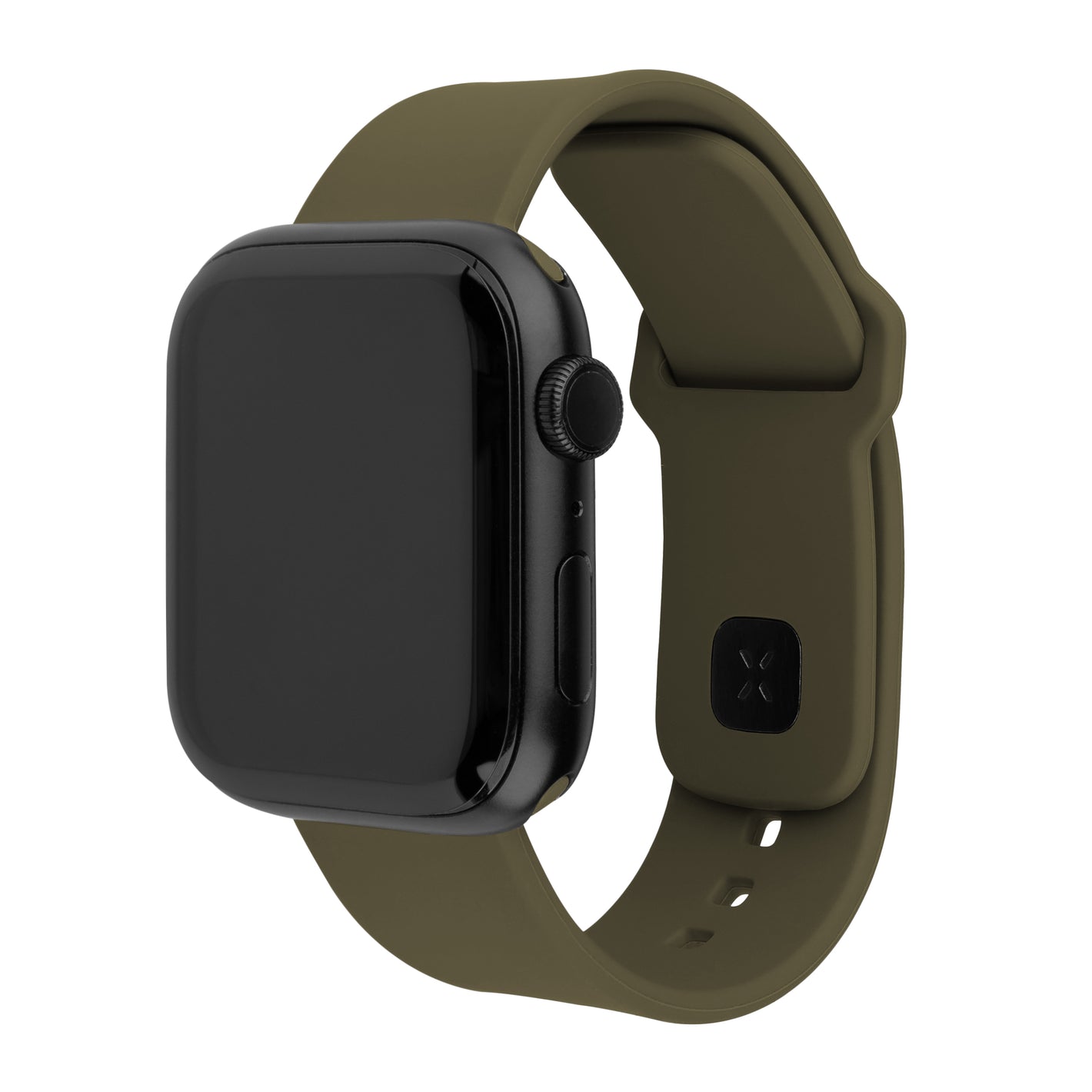 Set silikonových řemínků FIXED Silicone Sporty Strap pro Apple Watch 42/44/45/46mm, olivový