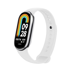 Silikonový řemínek FIXED Silicone Strap pro Xiaomi Smart Band 10/9/8, bílý
