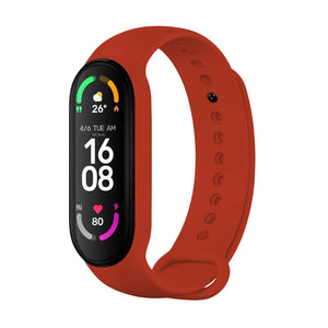 Silikonowy pasek FIXED Silicone Pasek do Xiaomi Band 7/ Mi Band 6/ Mi Band 5, czerwony