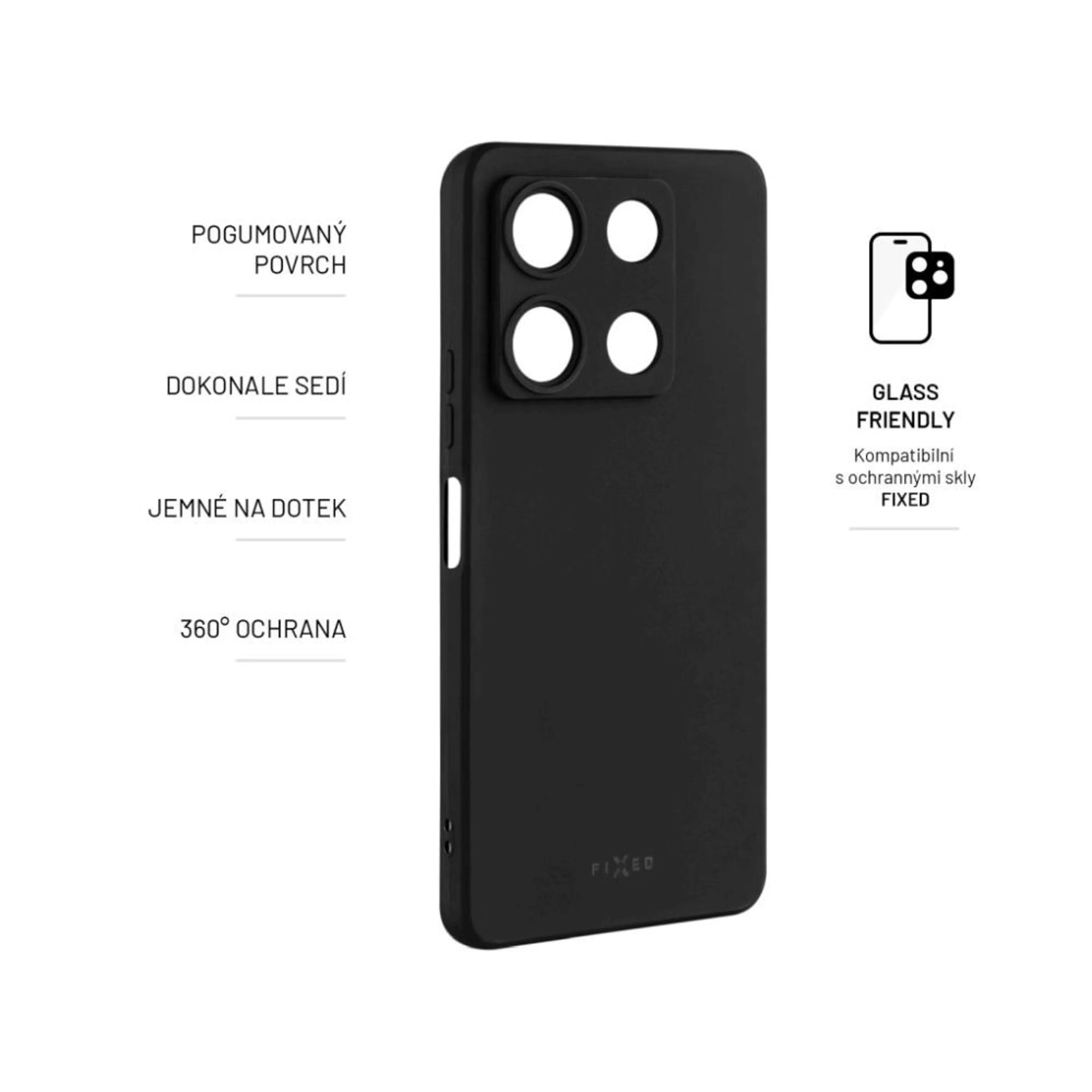 FIXED Story Back Cover for Infinix Note 30 PRO, black
