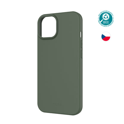 TPU gélový kryt FIXED ReStory pre Apple iPhone 15, zelený