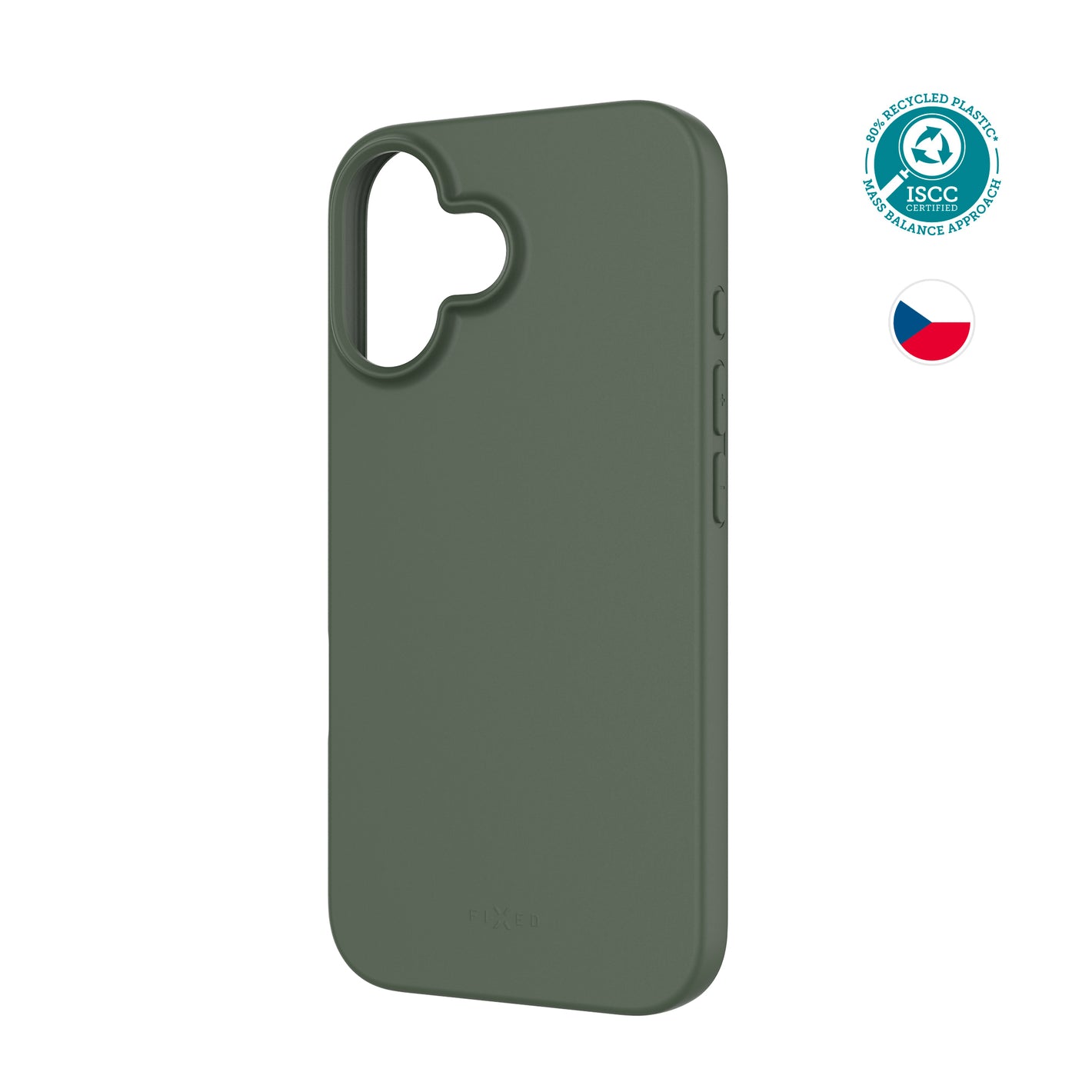 TPU gélový kryt FIXED ReStory pre Apple iPhone 16, zelený