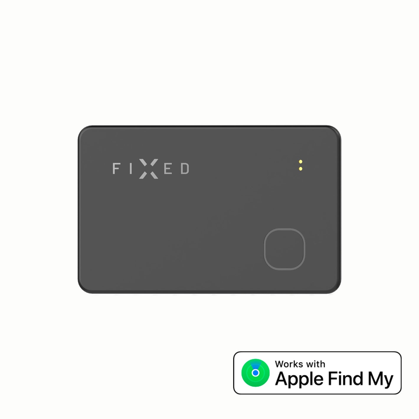 Smart tracker FIXED Tag Card s podporou Find My, bezdrôtové nabíjanie, čierny