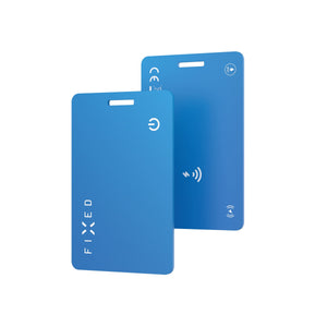 Smart tracker FIXED Tag Card 2 s podporou Find My, bezdrátové nabíjení, modrý