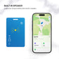 Smart tracker FIXED Tag Card 2 s podporou Find My, bezdrátové nabíjení, modrý