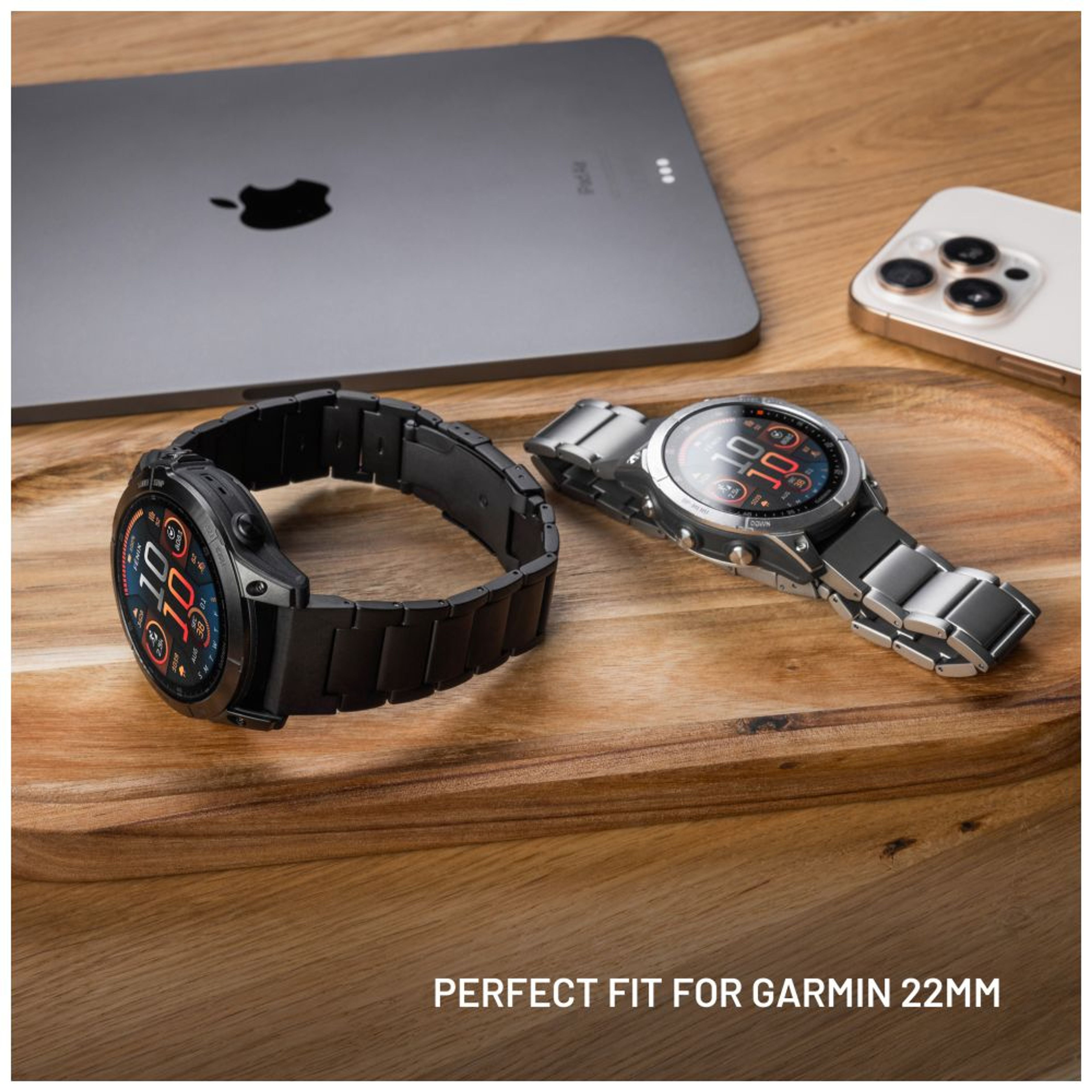 FIXED Titanium Strap for Garmin QuickFit 22mm, natural titanium
