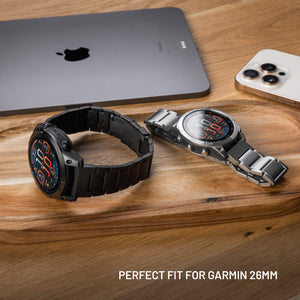 FIXED Titanium Strap for Garmin QuickFit 26mm, black