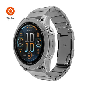 Titanový remienok FIXED Titanium Strap pre Garmin QuickFit 26mm, prírodný titán