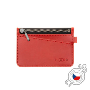 FIXED Coins leather wallet, red