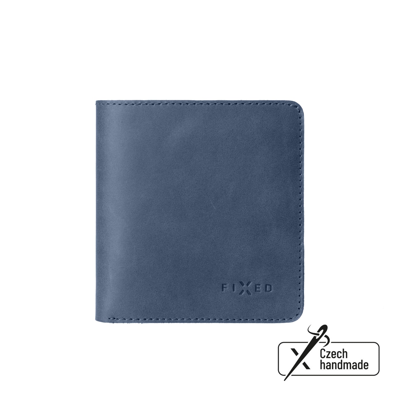 Kožená peněženka FIXED Classic Wallet z pravé hovězí kůže, modrá