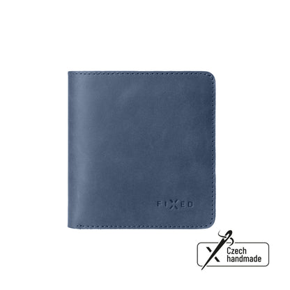 Kožená peněženka FIXED Classic Wallet z pravé hovězí kůže, modrá