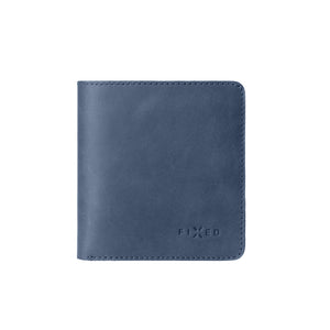 Kožená peněženka FIXED Classic Wallet z pravé hovězí kůže, modrá