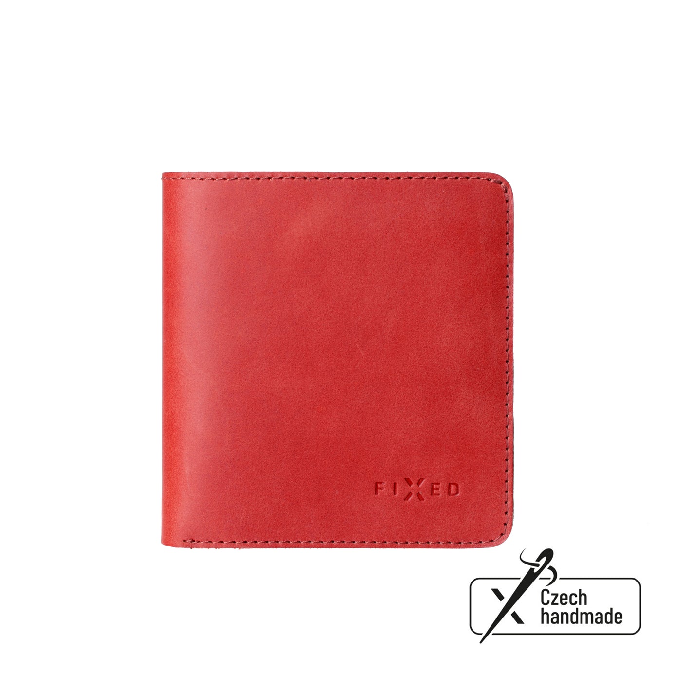 Kožená peněženka FIXED Classic Wallet z pravé hovězí kůže, červená