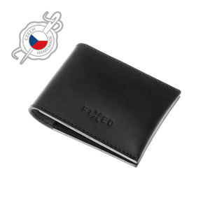 Kožená peněženka FIXED Wallet z pravé hovězí kůže, černá - FIXED