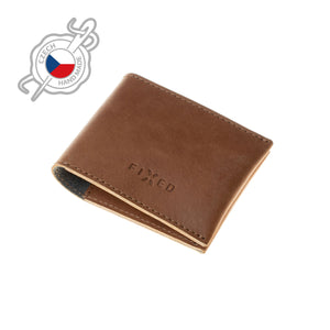 Kožená peněženka FIXED Wallet z pravé hovězí kůže, hnědá - FIXED