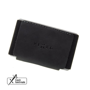 Kožená peněženka FIXED Tiny Wallet z pravé hovězí kůže, černá