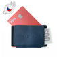 Kožená peněženka FIXED Tiny Wallet z pravé hovězí kůže, modrá