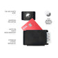 Kožená peněženka FIXED Tiny Wallet for AirTag z pravé hovězí kůže, černá