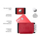 Kožená peněženka FIXED Tiny Wallet for AirTag z pravé hovězí kůže, červená