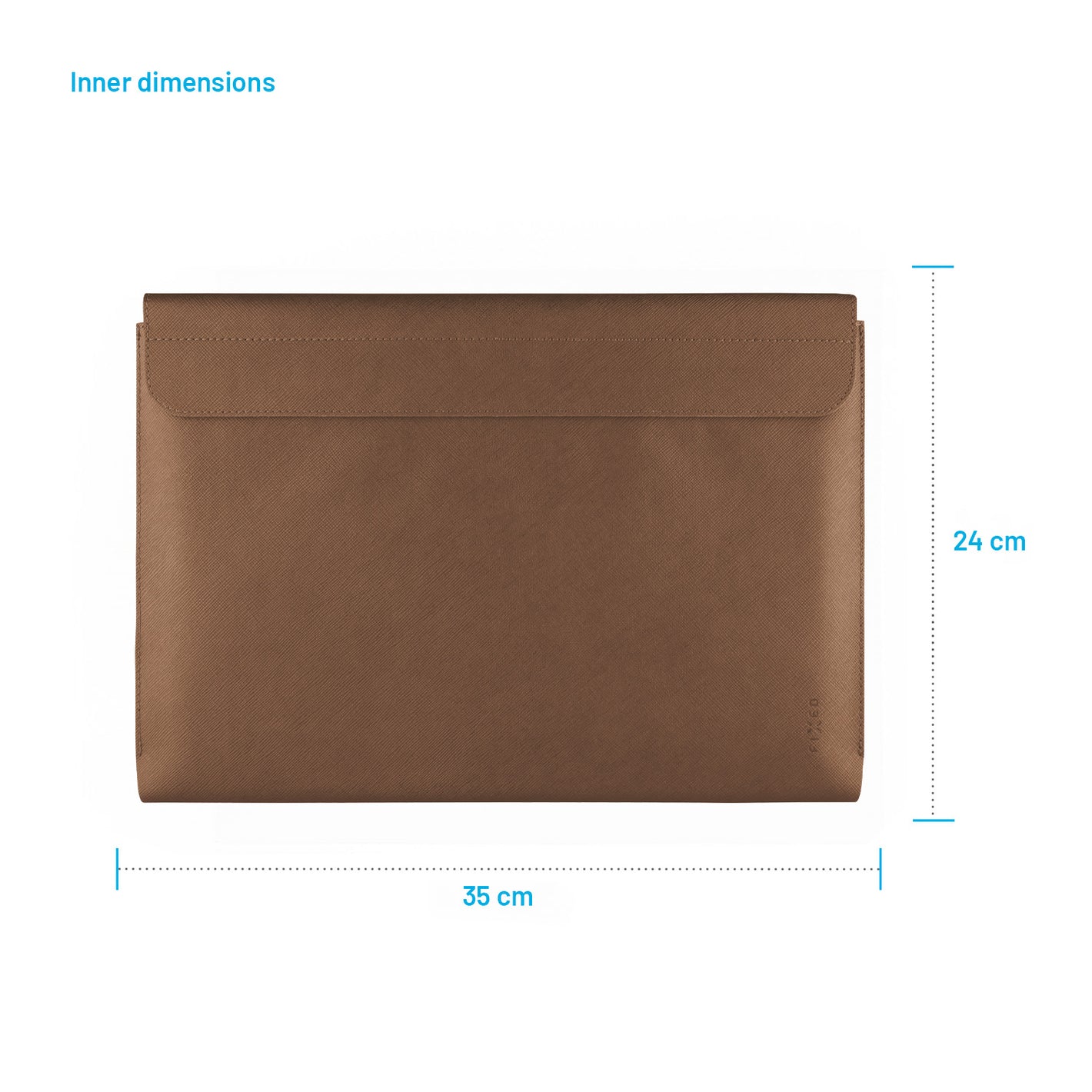 Pouzdro FIXED York pro notebooky o úhlopříčce do 15,3", kávové