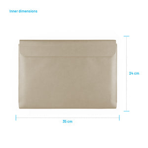 Pouzdro FIXED York pro notebooky o úhlopříčce do 15,3", krémové