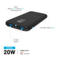 Powerbank FIXED Zen 10 z wyświetlaczem LCD i wyjściem PD 20W, 10 000 mAh, czarny