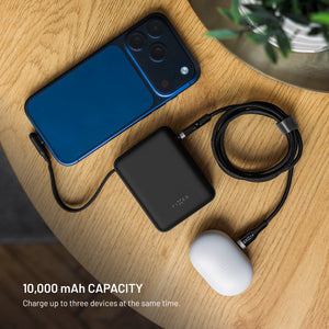 Powerbanka FIXED Zen 10 Loop s LCD displejem a výstupem 30W, 10 000 mAh, černá