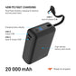 Powerbanka FIXED Zen 20 Loop s LCD displejem a výstupem 40W, 20 000 mAh, černá