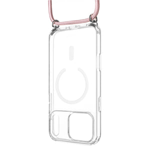 Púzdro FIXED MagPure Neck s ružovou šnúrkou na krk pre Apple iPhone 18 Pro