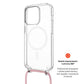 FIXED MagPure Etui na szyję z różową smyczą dla Apple iPhone 16 Pro