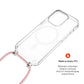FIXED MagPure Etui Neck z różową smyczą dla Apple iPhone 16 Plus