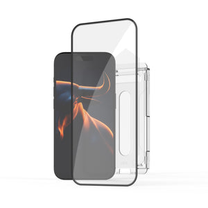 Niezwykle wytrzymałe szkło hartowane FIXED Long-Life z aplikatorem anti-dust do Apple iPhone 16, czarne