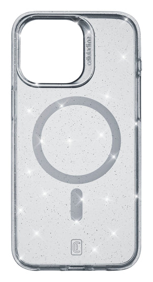 Cellularline Sparkle Mag Backcover mit Magsafe für Apple iPhone 15 Pro, transparent