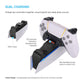 FIXED charging station for two DualSense PlayStation 5 wireless controllers, black and white